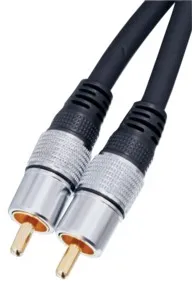 [96481] Digital Phono/RCA kabel, 10m, sort