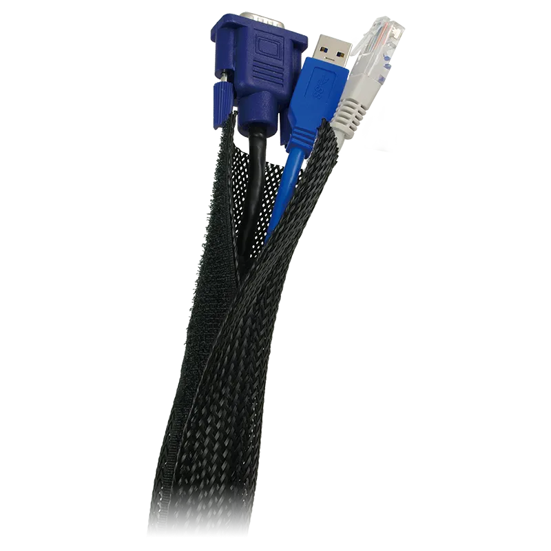 [112397] Kabel FlexWrap, Velcro, 1,8m, sort