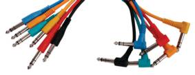 [112497] HQ BALANCED PATCHCABLE 6 COLOURED STRAIGHT > 90 DEGREES 0.90 m