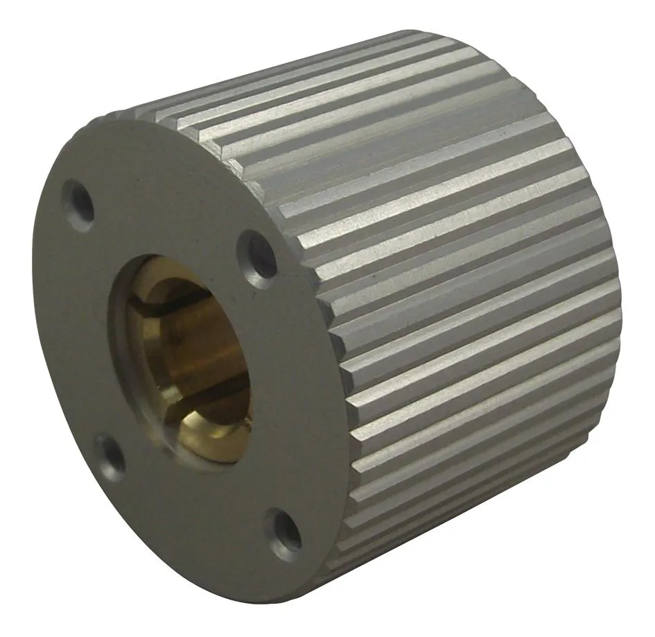 [112597] Aluminiumsknap for 6mm aksel, Ø20x15mm, UDEN dæksel