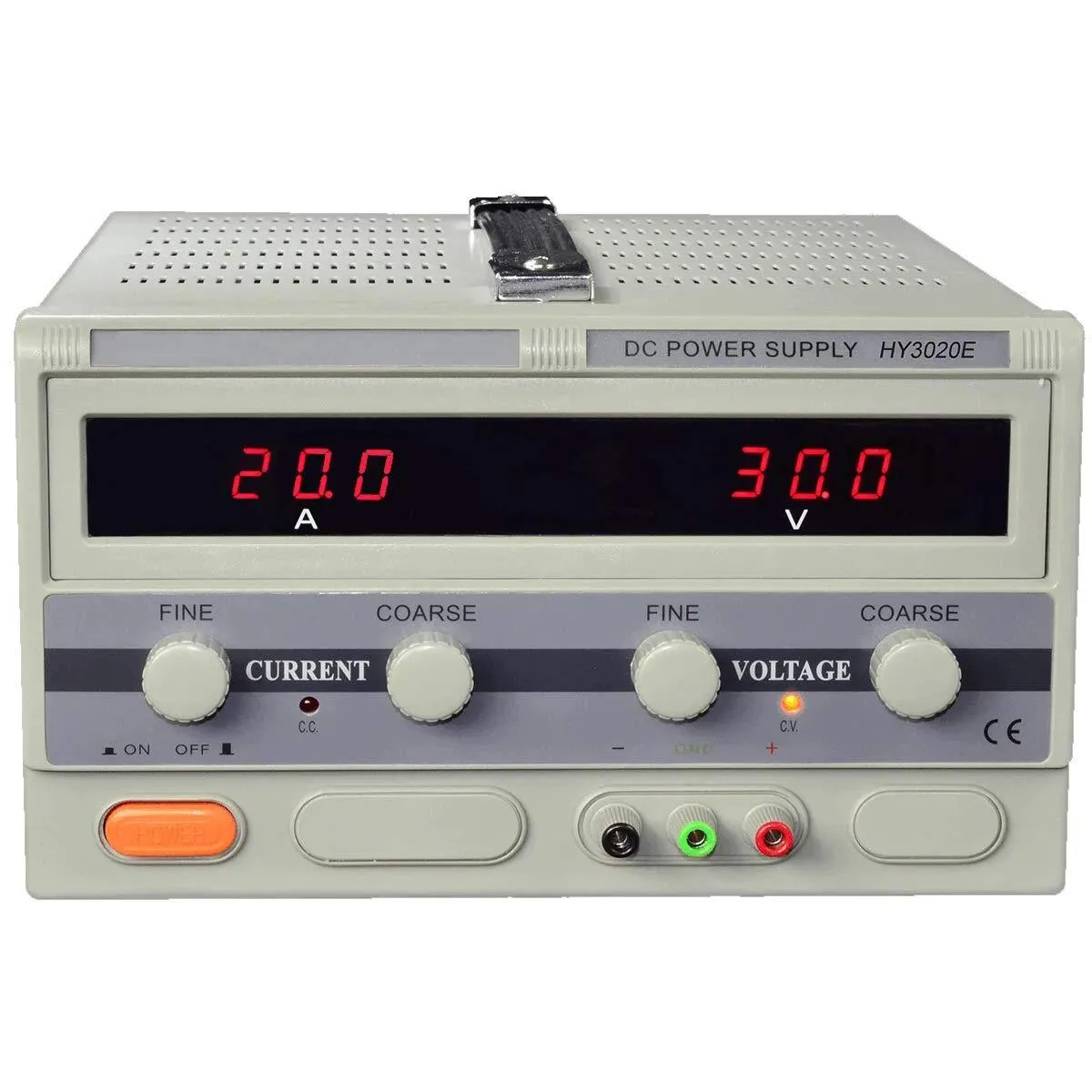 [112696] Laboratoriestrømforsyning 0-30V DC / 0-20A Dobbelt LED display