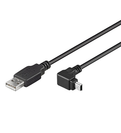 [113758] USB A han - USB mini B vinklet 1,8 mtr