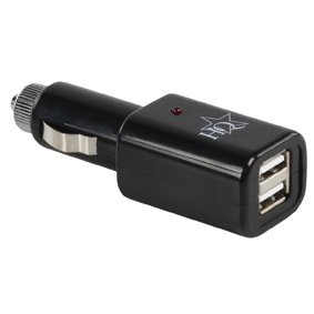 [113961] Dobbelt USB oplader / strømforsyning til bilen