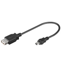 USB A hun til 5 pin mini B han 0,20m | B2C