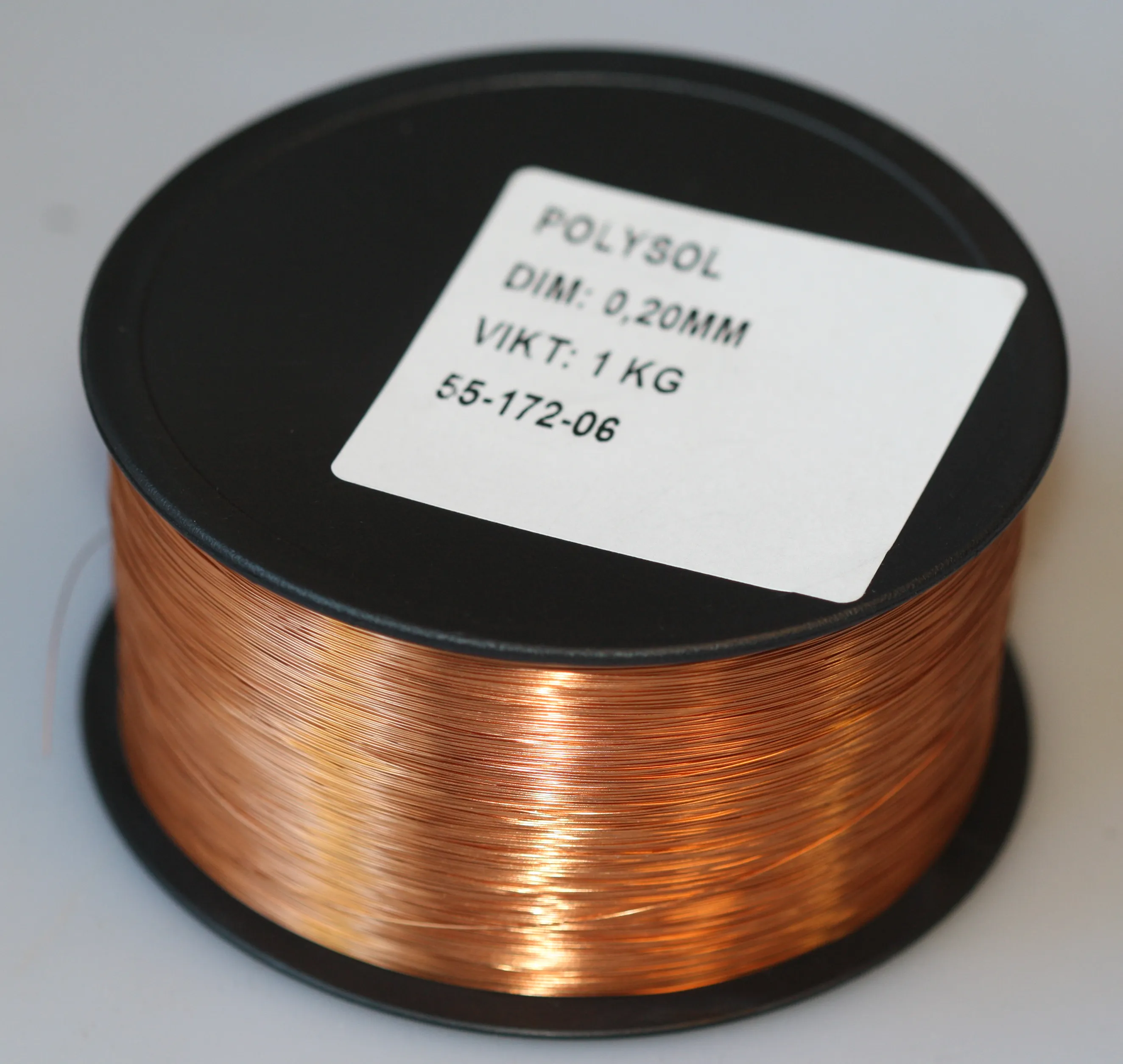 [114550] Kobbertråd, lakeret, 0,20mm, 1000g