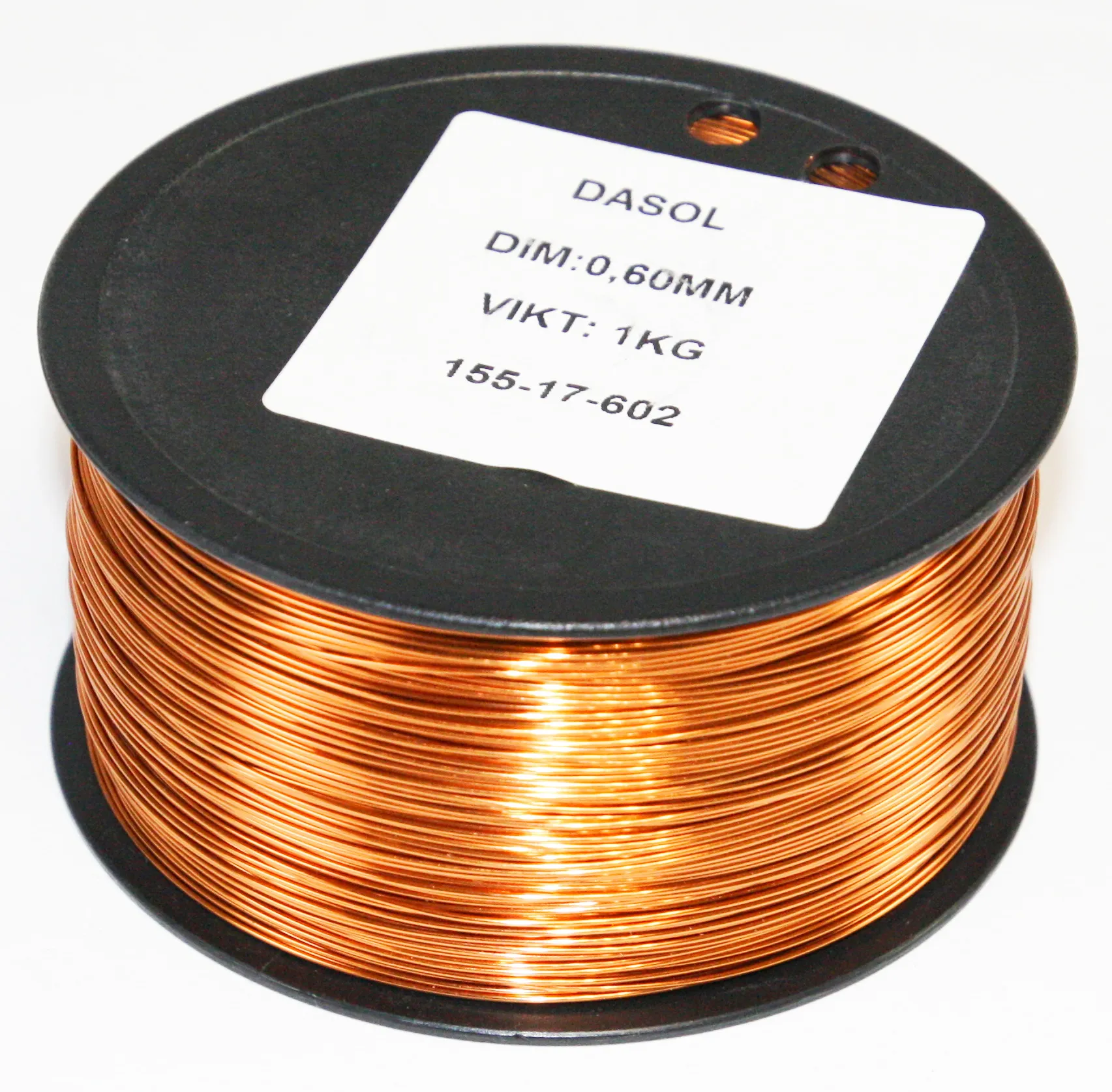 [114558] Kobbertråd, lakeret, 0,60mm, 1000g