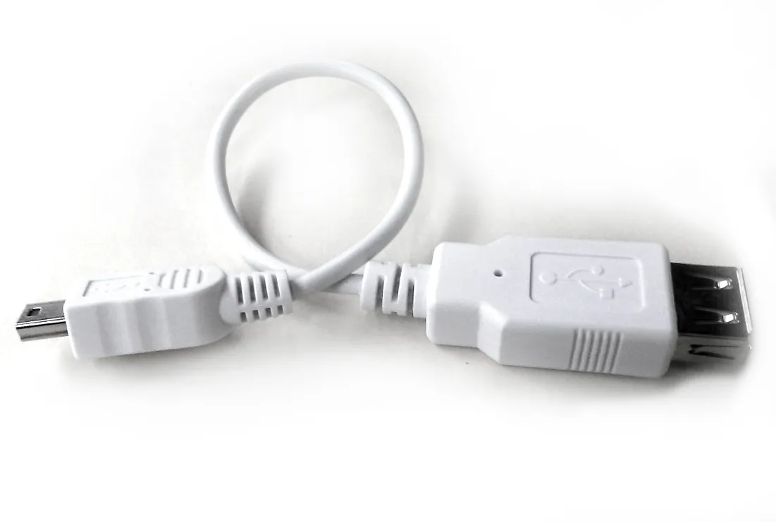 [115238] USB adapter A hun til mini 5P han, 10cm