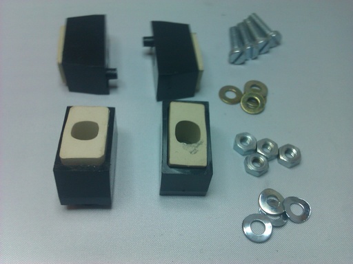[115582] Kabinetfødder, 27x14x15,6mm, PLAST/GUMMI, 4 stk.