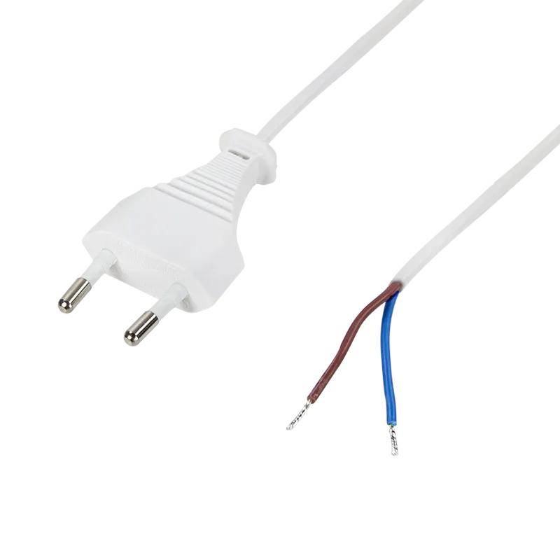 [115684] Euro Power Cable 1,5m White Open End