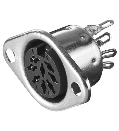 [115826] DIN bøsning chassis 8-pol 270¤