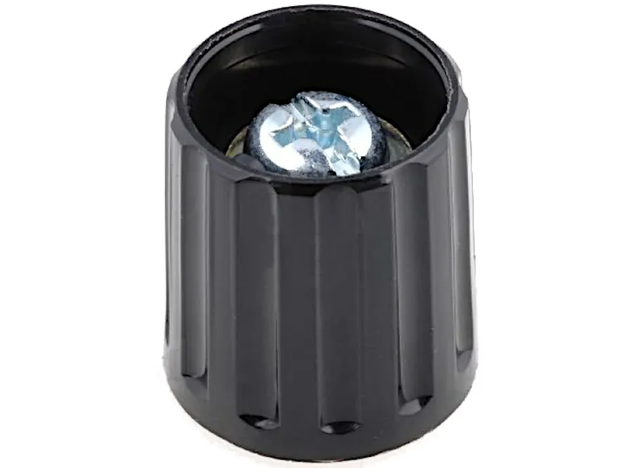 [87049] Knap 15/6mm Sort Blank