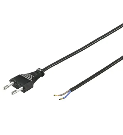 [87363] Euro Power Cable 1,5m Black Open End