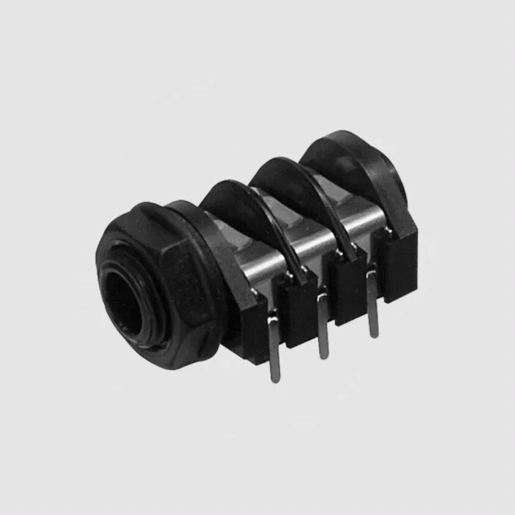 [87707] Jack Sockets 6,3mm Stereo PC med 3 afbrydere