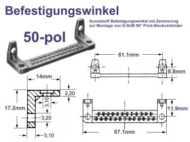 [87979] Mounting Angle 50-Pole