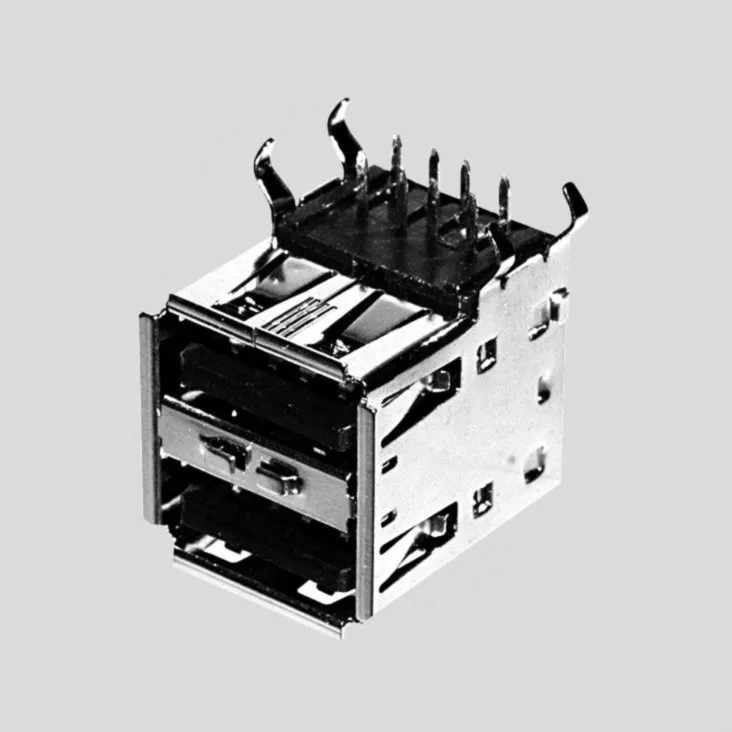 [88361] USB Jack 2xA Print 90°