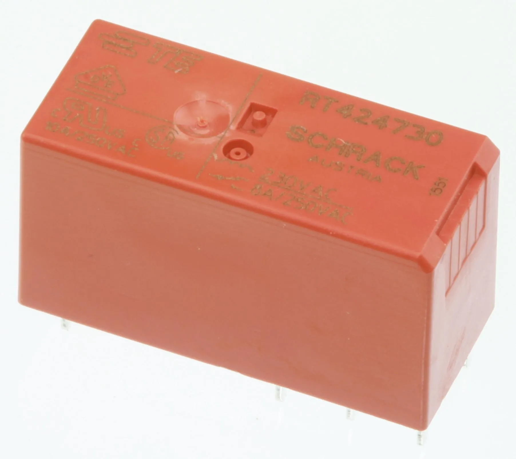 [88636] Schrack Relæ DPDT 8A 230VAC 32,5K