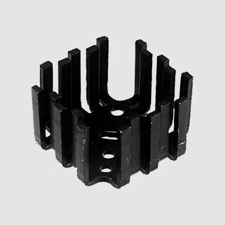 [89272] Køleplade Alu Sort Til TO3/TO220 45x45x25,4mm