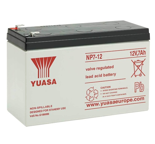 [89654] YUASA Bly Battery 12V/7 Ah VdS