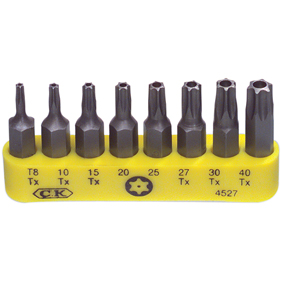 [91161] Bitssæt - Safety TORX T8-T10-T15-T20-T25-T27-T30-T40