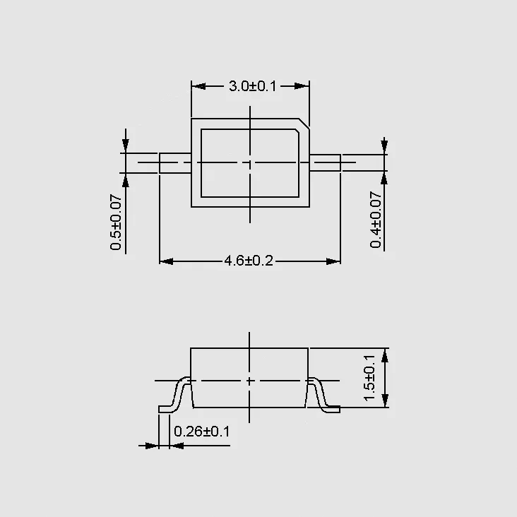 [92369] SMD-PIN Photodiode Water-clear 1,2μA TOP