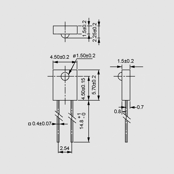 [92374] Phototrans. Water-clear 0,78mA Side View
