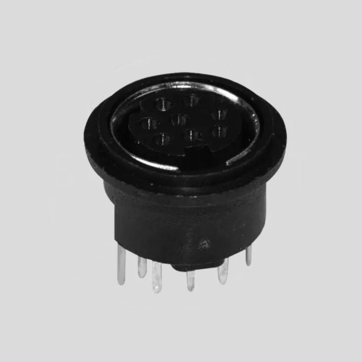 [93084] Mini-DIN Panel Sockets 180° 8-Pole