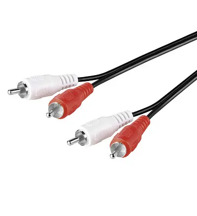 [94051] Cable 2x RCA / 2x RCA 15m Sort