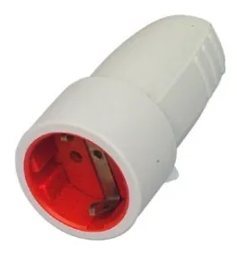[94258] Schuko netstik HUN 16A GUMMI, HVID