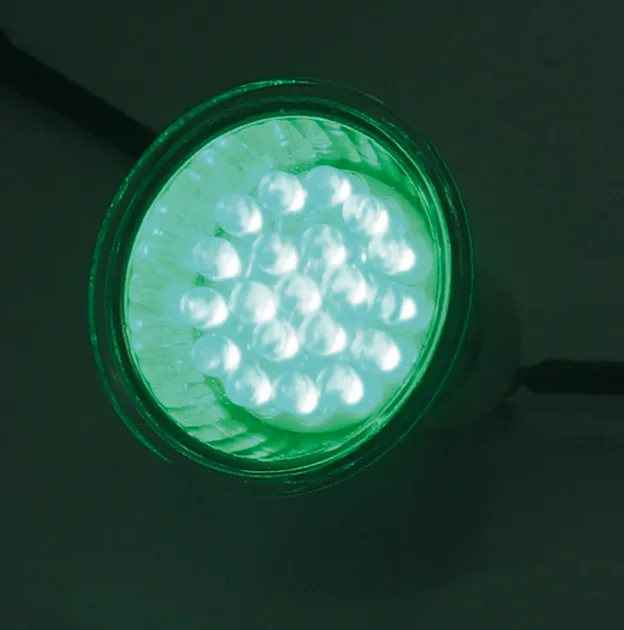 [94669] Lysdiodelampe i MR-16 hus 20 LEDs, grøn