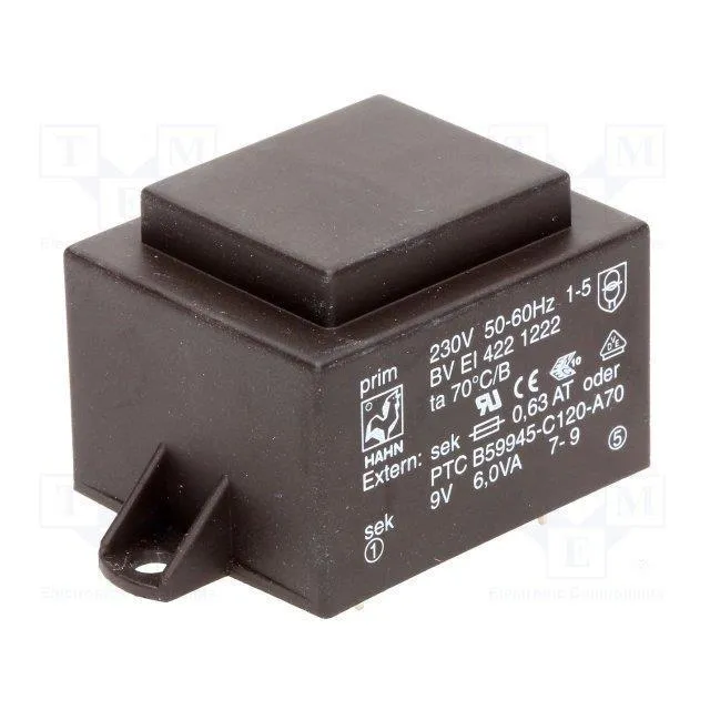 [103213] Transformer 6VA 230V 9V 667mA