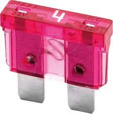 [103610] Fladstiksikring, 4A, 32V, pink