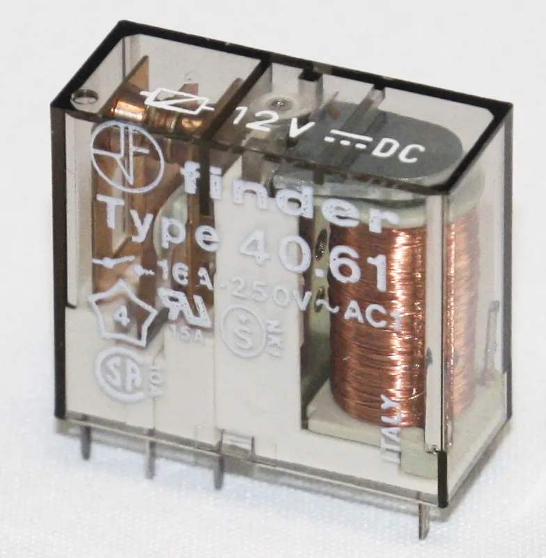 [103894] Finder Relæ SPDT 16A 12V DC 220R 40.61.9.012.4000