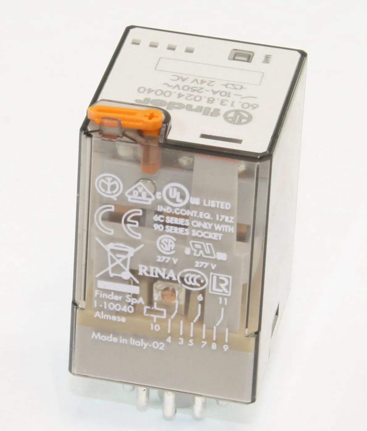 [103960] Ind. Relay 3PDT 10A 24VAC 74R 60.13.8.024.0040
