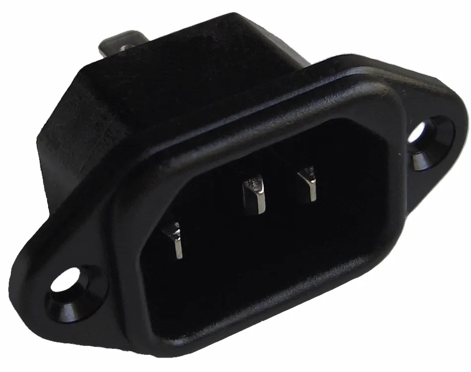 [104352] IEC C14 Power Connector Spacing=36mm 4,8mm