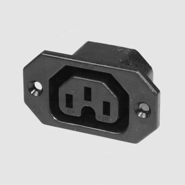 [104386] IEC C15 Power Jack, Spacing=40mm 6,3mm
