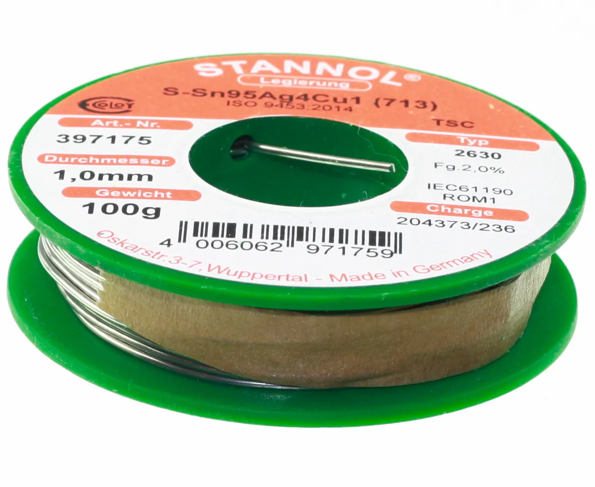 [106339] Sn95Ag4Cu1 2,0% 1,0mm 100g/397175