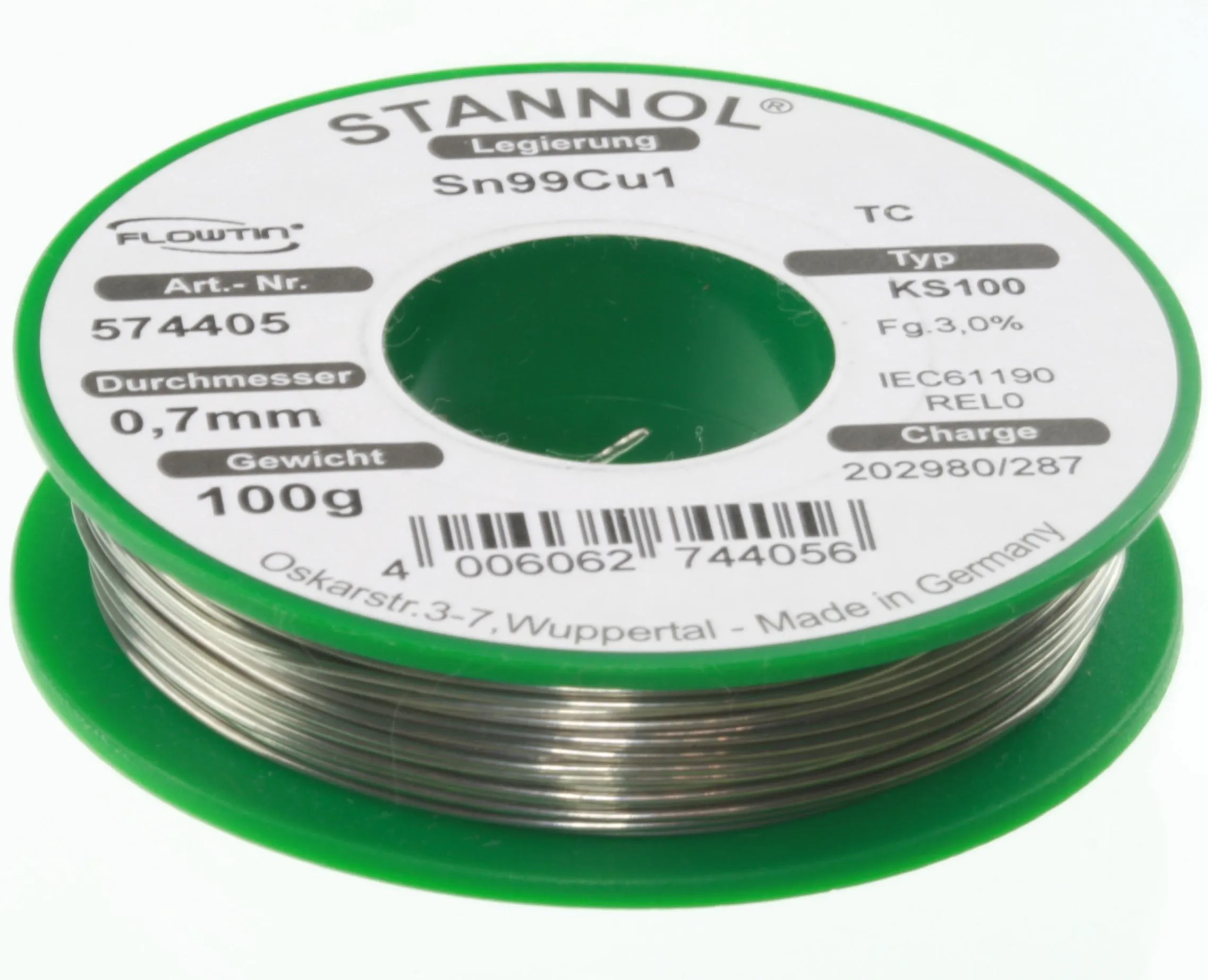 [106388] Sn99Cu1 Flowtin 3% 0,7mm 100g/574405
