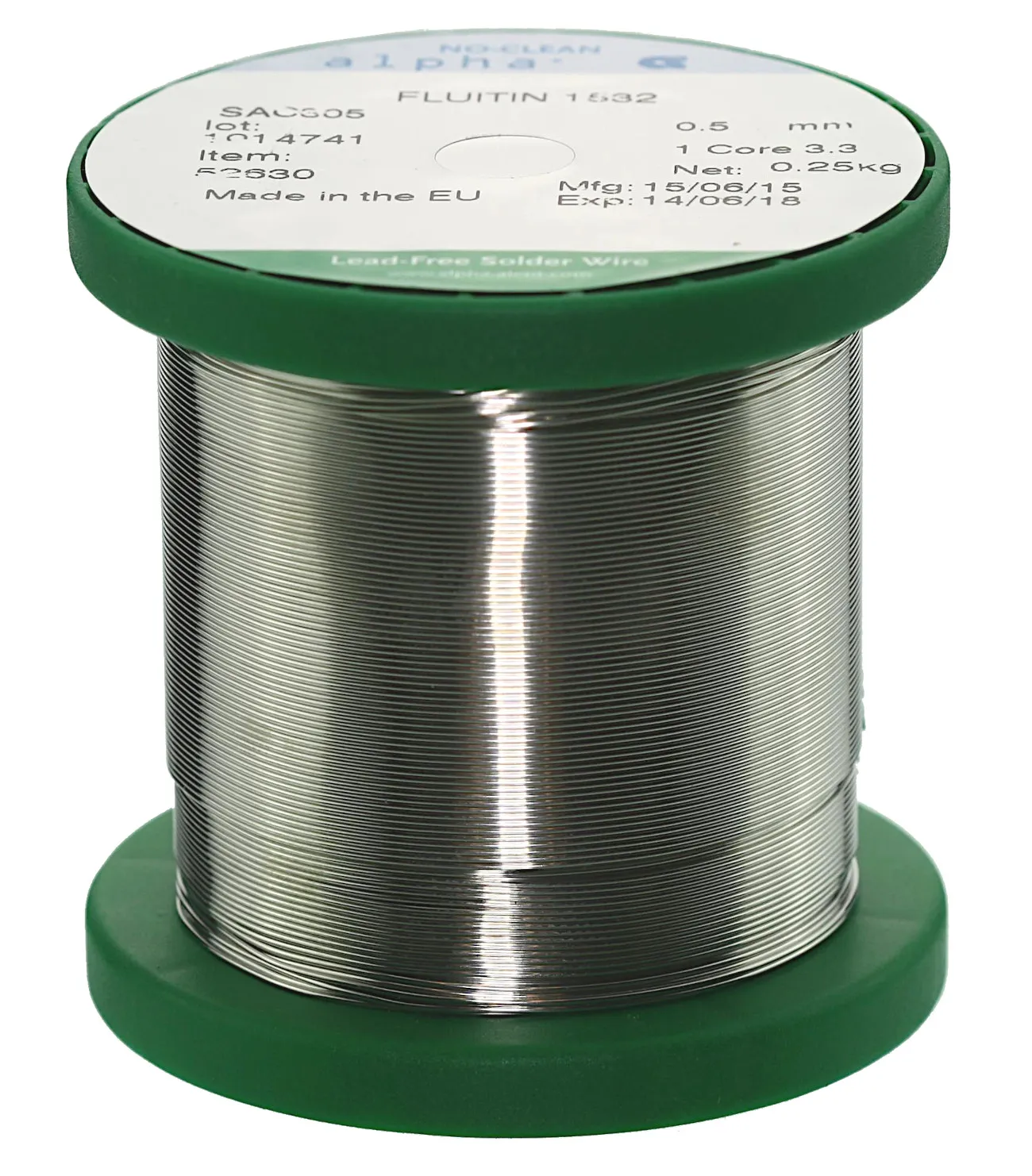 [106404] Sn96,5Ag3Cu0,5  0,50mm 250g Loddetin Blyfri 3,3%
