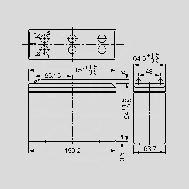 [106467] Lead-Acid Rech.Battery 12V/45W