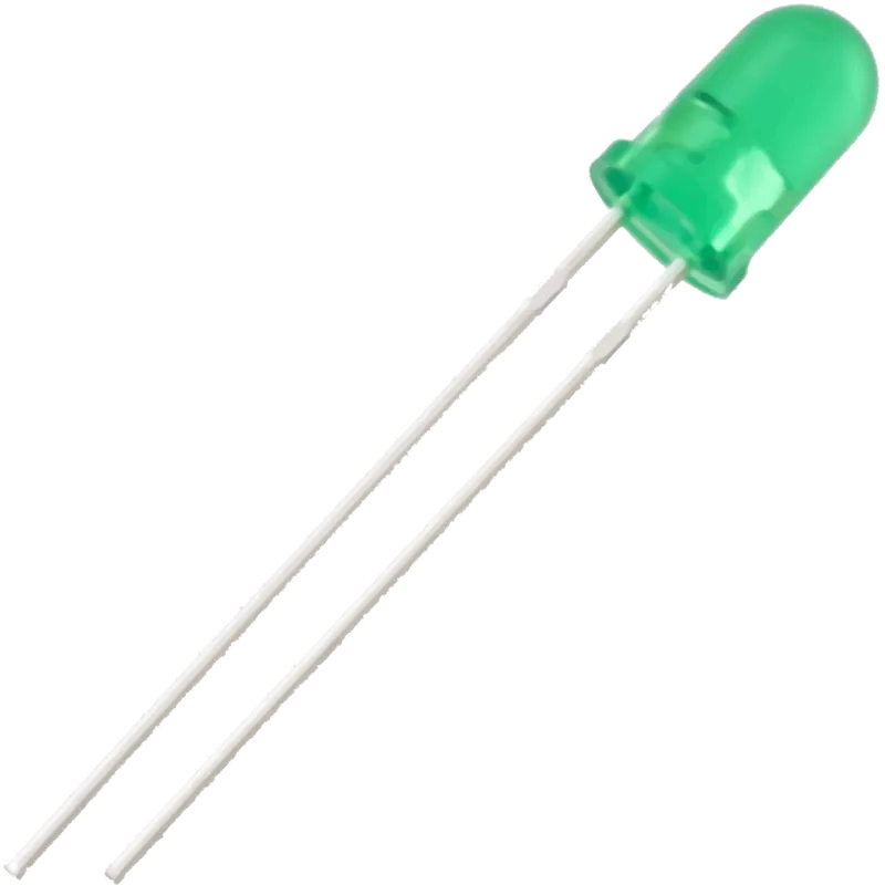 [107420] LED Diffuse Grøn 200mcd 25° 5mm