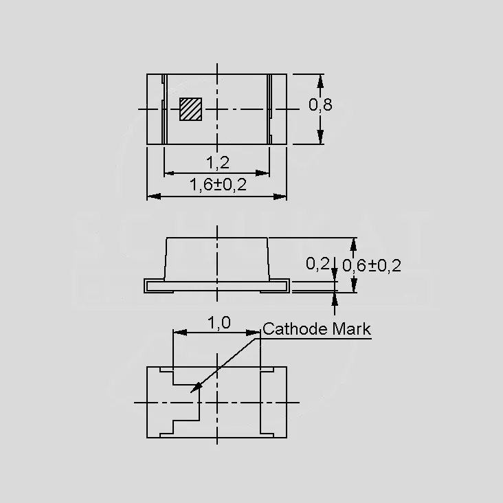 [107489] SMD-LED Red 28,5-72mcd 120° 0603 Flat