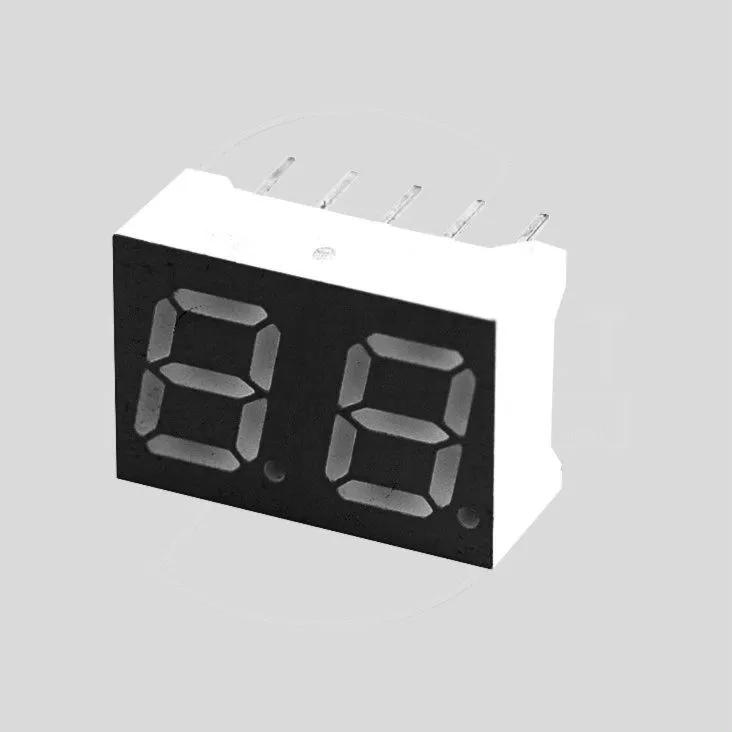 [107595] 2Dig 7Seg 7mm CA Red LowCur 600μcd