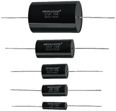 [116453] Kondensator 15uF 250V 5% Axial Polypropylen