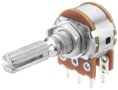 [116550] Potentiometer LINEÆR Stereo 100KOhm 41xClick