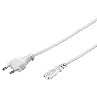 [116771] Euro Cable 3m. 8-tal-stik, hvid