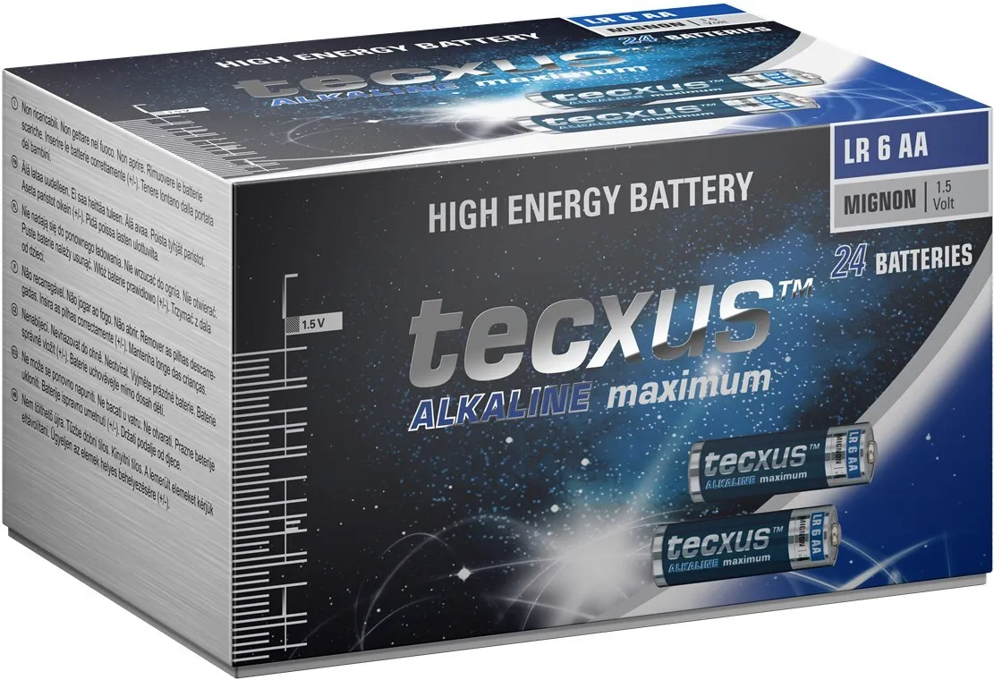 [117335] Batterier Alkaline AA, LR6, Pakke med 24 stk.