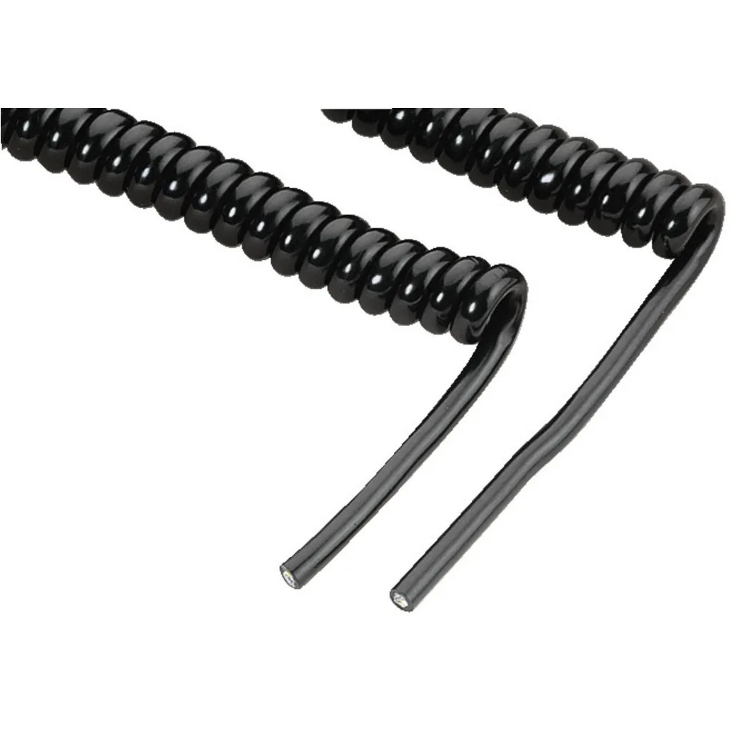 [117384] Mikrofonkabel, Spiral, 5-leder, 90/600cm