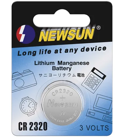 [117568] Lithium knapbatteri 23 x 2,0mm. 3V, 110mAh
