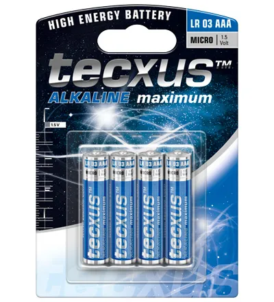 [117699] Batterier Alkaline AAA, LR03, pakke med 4 stk.