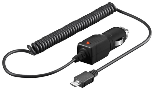 [118301] Bil-oplader / strømforsyning, micro-USB B, 12/24V, 1A